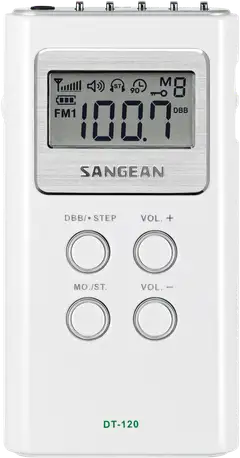 Sangean taskuradio DT-120 valkoinen - 2