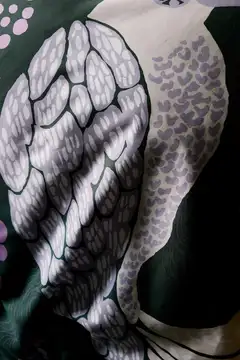 Vallila viserrys satiini pussilakanasetti 150x210 cm vihreälila - 2