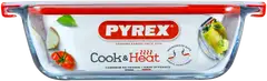 Pyrex lasivuoka mikroaaltouunin kestävällä kannella Cook and Heat 2,5 l - 2