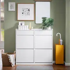 SoBuy kenkäkaappi valkoinen FSR169-W - 2
