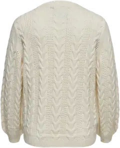 ONLY CARMAKOMA naisten palmikkoneule Carrubina - Whitecap Gray - 2