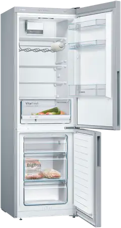Bosch jääkaappipakastin Serie 4 186 x 60 cm inox look - 2