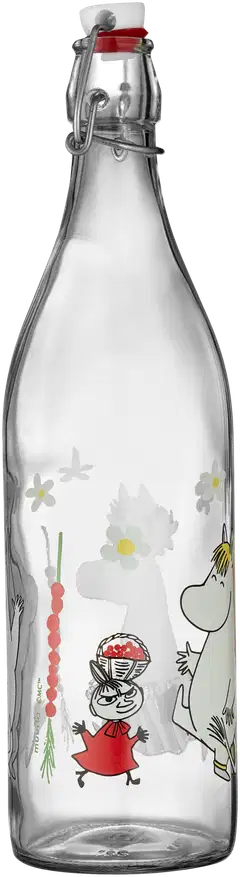 Muumi lasipullo Metsämansikat 1 l - 4