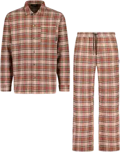 Reino&Aino miesten flanellipyjama Reino - Brown - 1