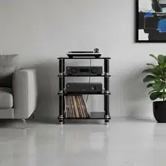 Norstone Sabbl HiFi -laitekaluste 600 mm satiinimusta - 2