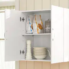 SoBuy seinäkaappi valkoinen FRG231-W - 6