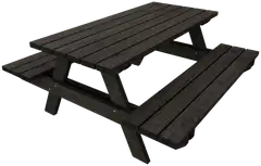 Piknik ryhmä, grafiitin harmaa, 76x170x170cm - 1