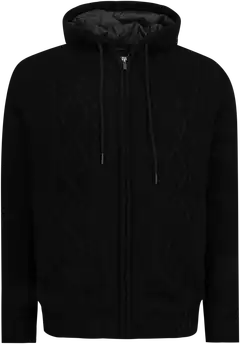 TEX miesten neuletakki palmikkokuvioinnilla I992590 - BLACK 1 - 1