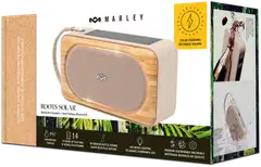 House of Marley Bluetooth kaiutin Roots Solar, beige/puu - 4