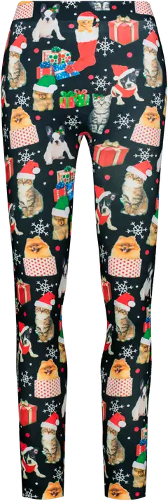 Ronald naisten joululegginsit jouluisella kissakuvioilla - Mix - 1