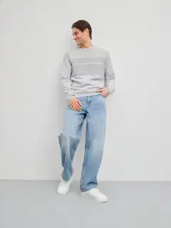 WKLY. miesten neulepusero 195W042612 - Light icy grey - 3