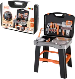 Smoby Black+Decker Bricolo Smart, salkkuun mahtuva, koottava työkalupenkki - 1