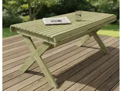 Tammiston Puu Pöytä Susanna 120cm kestopuu vihreä - 3