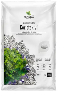 Kekkilä Koristekivi valkoinen gabro 25 kg, lava 42 säkkiä - 2
