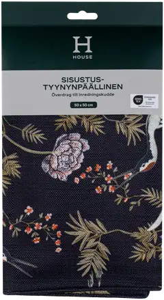 House sisustustyynynpäällinen Crains-Flowers musta - 2