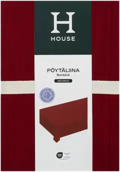 House pöytäliina reikäompelein 140x240 cm punainen - 2