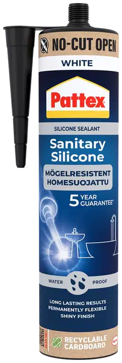 Pattex Saniteettisilikoni valkoinen 280ml - 1