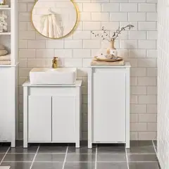SoBuy pyykkikaappi valkoinen BZR100-W - 2