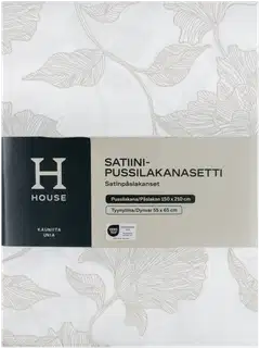House satiinipussilakanasetti Emily 150x210 cm valkoinen - 3