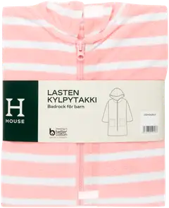 House lasten frotee-kylpytakki 232H042510 - PINK/WHITE STRIPE - 4