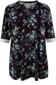 House naisten trikootunika 213HP03100, D-mitoitus - black flower - 1