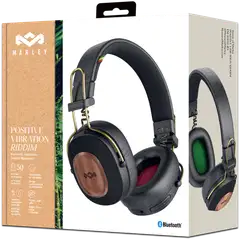 House of Marley langattomat sankakuulokkeet Positive Vibration Riddim, rasta/puu - 4