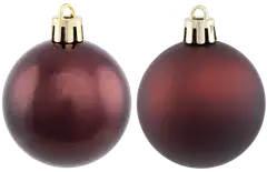 Joulupallo 6 cm 6 kpl burgundi - 1