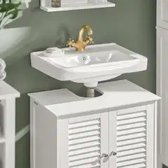 SoBuy pesuallaskaappi valkoinen FRG237-W - 4