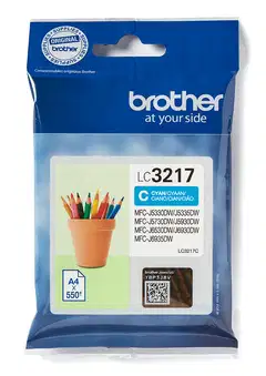 Brother mustekasetti LC3217C sininen - 1