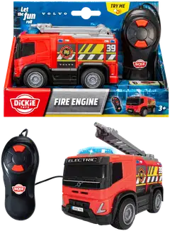 Dickie Toys - BMW poliisiauto, Volvo paloauto tai Volvo minikavinkone ja ohjain, 3 erilaista, myydään yksittäin - 3