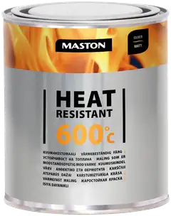 Maston kuumakestomaali 600°C hopea 1 l - 1