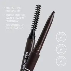 Isadora Precision Eyebrow Pen kulmakynä 02 Taupe 0,09 g - Dark brown - 6