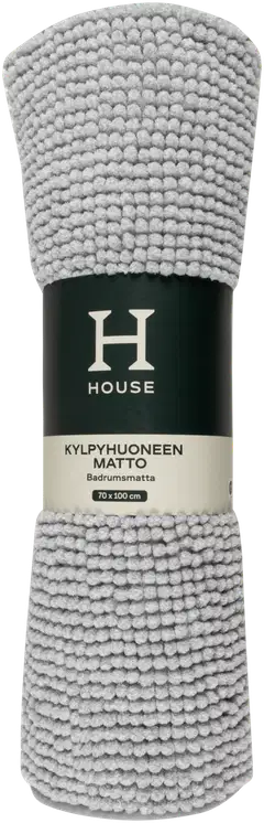 House kylpyhuonematto Chenille Melange 70x100 cm harmaa - 2