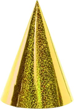 Pahvihattu kimaltava kulta 6 kpl - 1