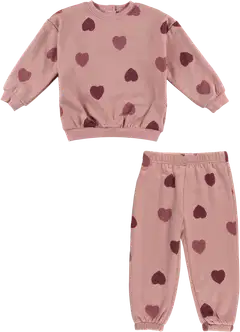 TEX vauvojen collegesetti Sydän I286572 - PINK 11 - 1
