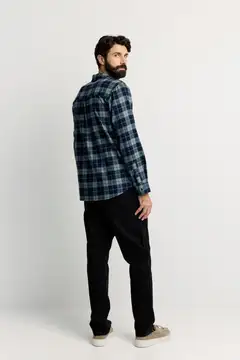 Finlayson miesten kauluspaita Tartaani - Green check - 5