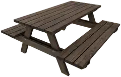 Piknik ryhmä tumman harmaa, 76x170x170cm - 1