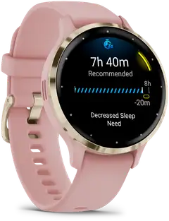 Garmin Venu 3S uturoosa ja vaalean kullan värinen kehys - 3