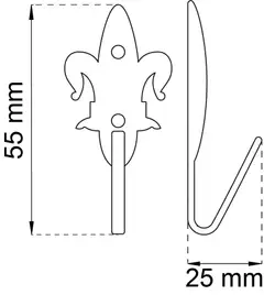 Habo koukku 1001 valkoinen - 2