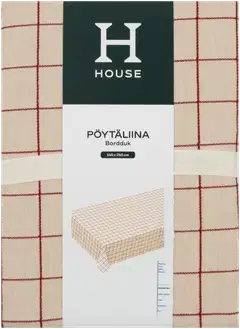 House pöytäliina Ruutu 140x240 cm punainen/beige - 2
