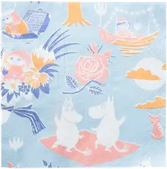 Moomin Taikamuumi vaaleansininen lautasliina 20kpl/33cm - 1
