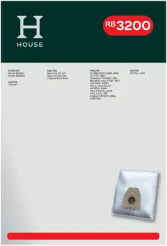 House RB3200 pölypussi 4 kpl + moottorisuodatin - 4