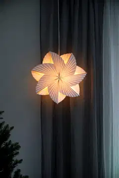 Konstsmide Paperitähti 5948-200, Hyrrä  60Cm Valkoinen, E14 sis. johtosarjan - 5