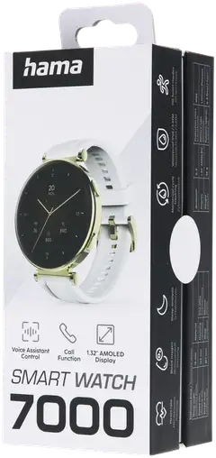 Hama Smart Watch 7000 älykello, AMOLED 1.32", IP68, kulta/valkoinen - 11