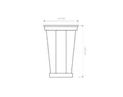 Miljöörakennus kartioruukku vaalean harmaa 60 cm - 2