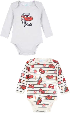 Disney vauvojen body 2-pack Autot ZH03018 - Harmaa/Valkoinen - 1