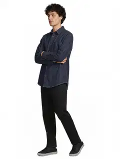 WKLY. miesten denim-joggerit 202W042604 - Black denim washed - 4