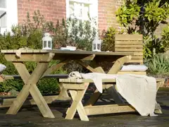 Tammiston Puu Pöytä Veera 180cm kestopuu vihreä - 2