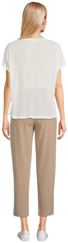 London Fog naisten trikoopusero pellavasekoitetta 213L261705 - Cloud dancer - 3