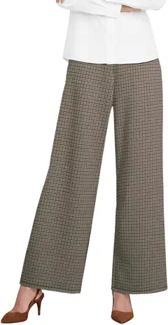 London Fog naisten jacquard-housut leveä lahje 222L263310 - brown aop - 1